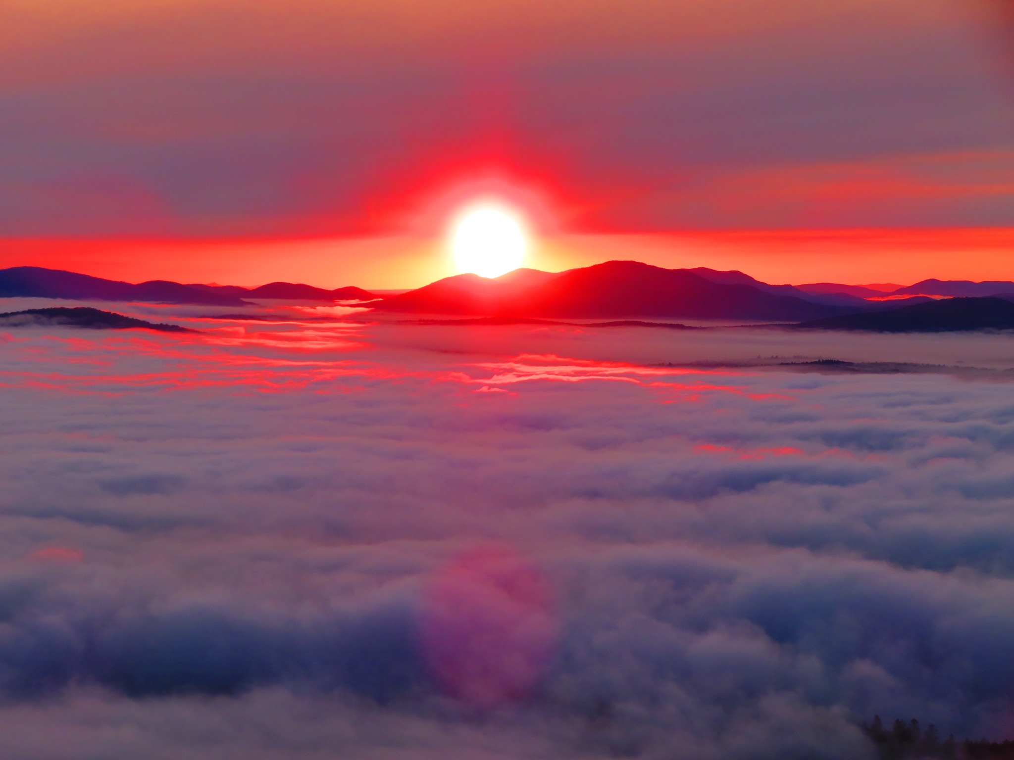 Sunrise on August 3rd from the Fire Tower.